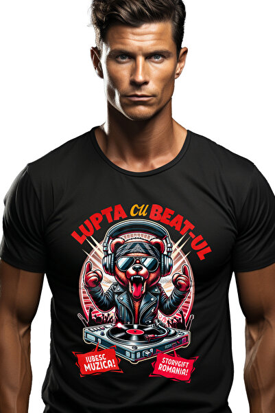 StoryGift Romania Tricou Barbati Urc Dj, Lupta Cu Beat-ul Muzica, Iubitorii D...