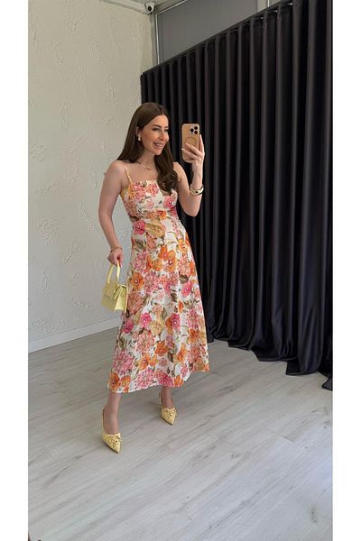 elif teke Edser Rope Hanging Dress Orange