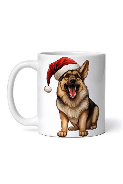 OEM Εξατομικευμένη λευκή κούπα, Γερμανός γελωτοποιός με χριστουγεννιάτικο καπ...