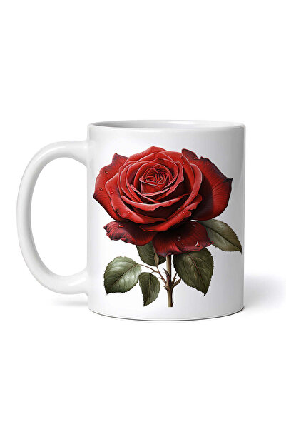 OEM Εξατομικευμένη λευκή κούπα, Red Rose Solitude, INOVATIX®. 330ml