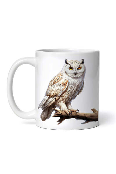 OEM Cană albă personalizată, Bufniță Singuratică, INOVATIX®. 330ml