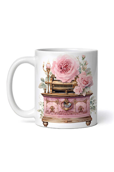 OEM Cană albă personalizată, instrument muzical vintage Rosse, INOVATIX®. 330ml