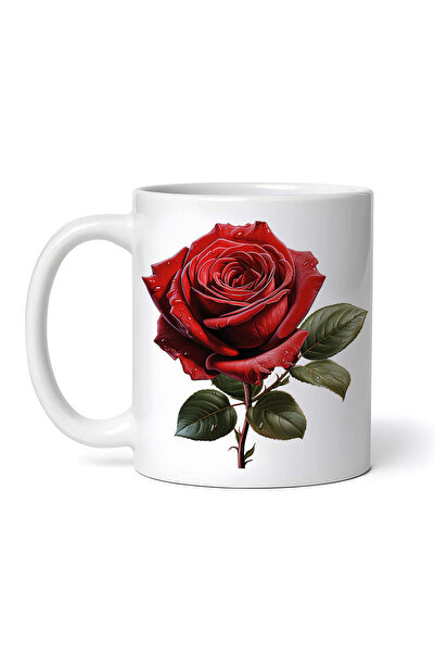 OEM Εξατομικευμένη λευκή κούπα, Red Rose Love, INOVATIX®. 330ml