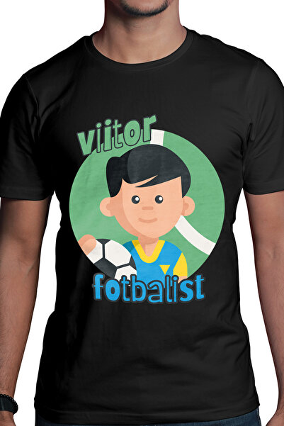 StoryGift Romania Tricou Barbati Viitor Fotbalist Copil Cu Minge Sport Pasiun...