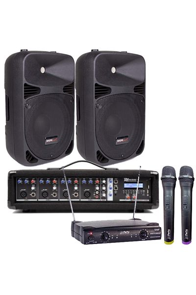 Audiosat Karaoke Audio System with amplified mixer, Bluetooth, USB, Speech Audio System 2