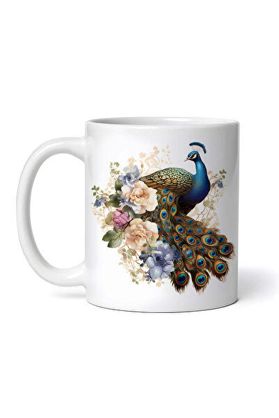 OEM Cană albă personalizată, Abby Păunul, INOVATIX®. 330ml