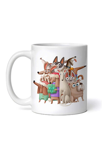 OEM Εξατομικευμένη λευκή κούπα, Ποιος άφησε τα σκυλιά έξω, INOVATIX®. 330 ml