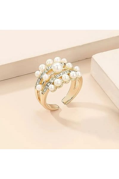Ayzen Adjustable Pearl Ring