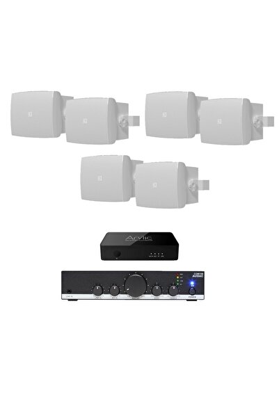AUDAC Sistem Audac 6 boxe albe WX302MK2, WI-FI, Bluetooth, radio internet