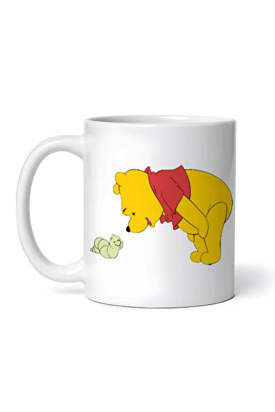 OEM Cană albă personalizată, Winnie The Pooh cu vierme, INOVATIX®. 330ml