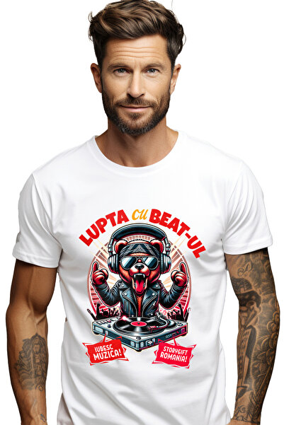 StoryGift Romania Tricou Barbati Urc Dj, Lupta Cu Beat-ul Muzica, Iubitorii D...
