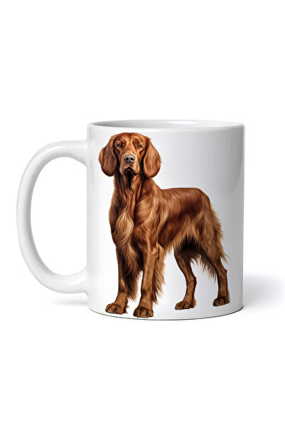 OEM Cană albă personalizată, Setter Irlandez, INOVATIX®. 330 ml