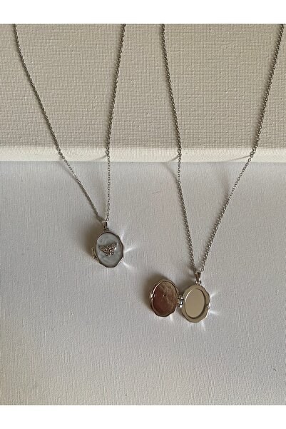 COLLECTİON Kapaklı aynalı melek kolye