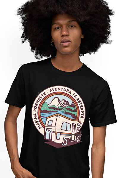 StoryGift Romania Tricou Barbati Masina Porneste Aventura Te Asteapta Caravan...