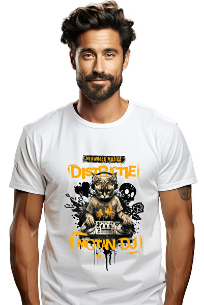 StoryGift Romania Tricou Barbati Meawbesc Muzica Distractie Dj Motan Iubitori...