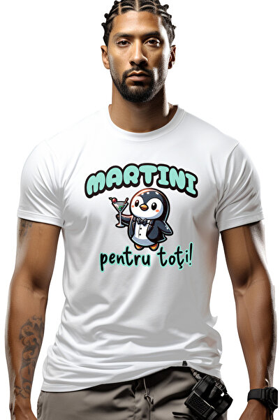 StoryGift Romania Tricou Barbati Martini Pentru Toti Pingun In Costum Alcool ...