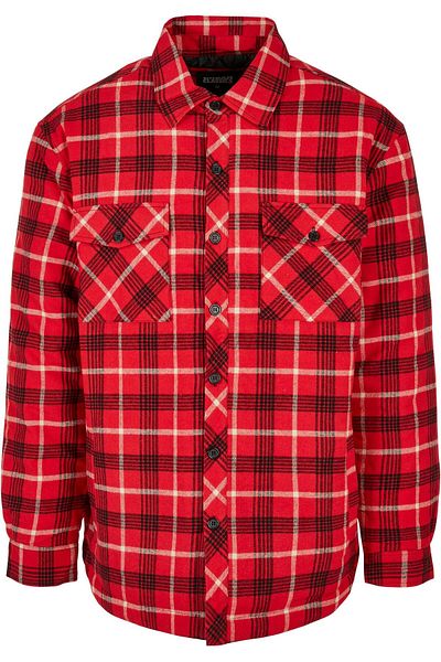 Urban Classics Herren Plaid Quilted Shirt Jacket