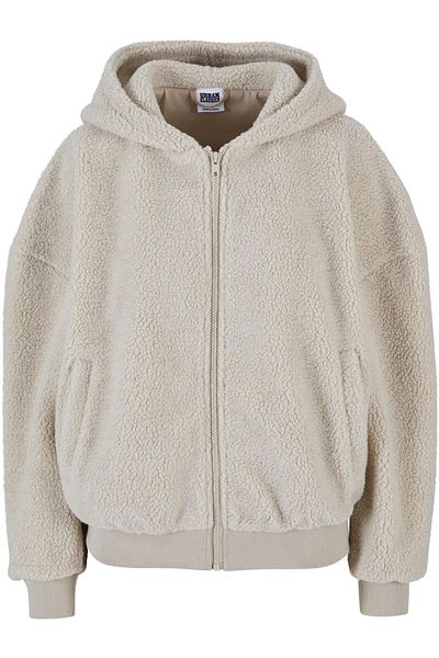 Urban Classics Damen Ladies Oversized Sherpa Zip Hoody