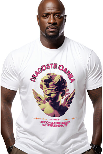 StoryGift Romania Tricou Barbati Inger Legat La Ochii Dragoste Oarba Cupidon ...