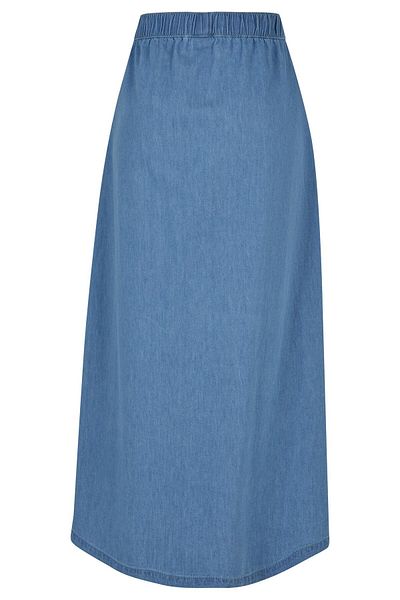 Urban Classics Damen Ladies Long Wide Light Denim Skirt