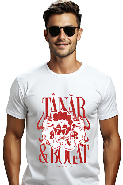 StoryGift Romania Tricou Barbati Sunt Tanar Si Bogat Lume Moderna Bani Avere ...