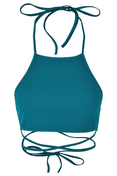 Urban Classics Damen Ladies Rib Trapeze Cropped Top