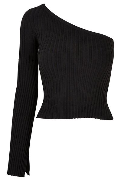 Urban Classics Damen Ladies Short Rib Knit One Sleeve Sweater