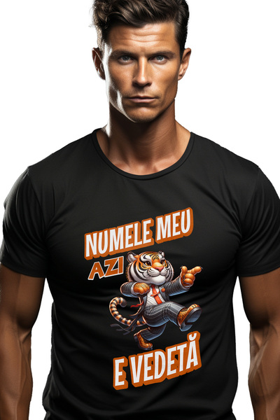 StoryGift Romania Ανδρικό T-shirt Τίγρης με Στολή Αστείο Κείμενο Σήμερα, το ό...