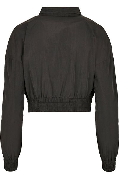 Urban Classics Damen Ladies Cropped Crinkle Nylon Pull Over Jacket