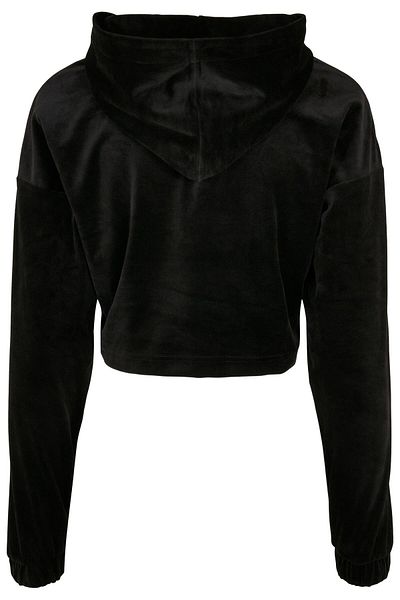 Urban Classics Damen Ladies Cropped Velvet Oversized Hoody