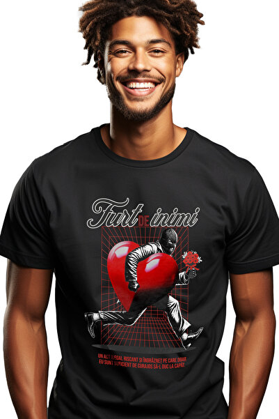 StoryGift Romania Men's T-Shirt Hot Hearts With Bouquet Of Flowers Love With ...