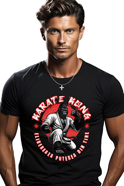 StoryGift Romania Tricou Barbati Karate Kong. Gorilla. Elibereaza Puterea Din...