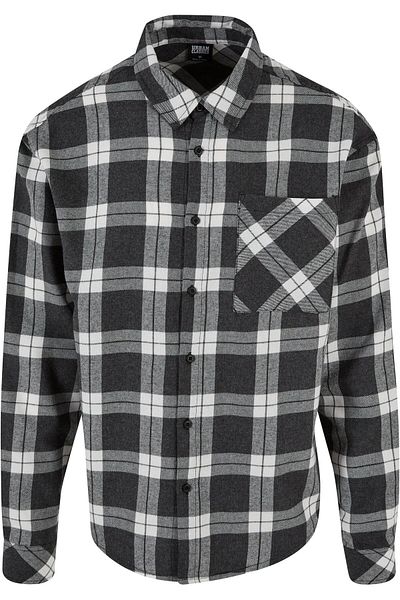 Urban Classics Herren Boxy Dark Checked Shirt