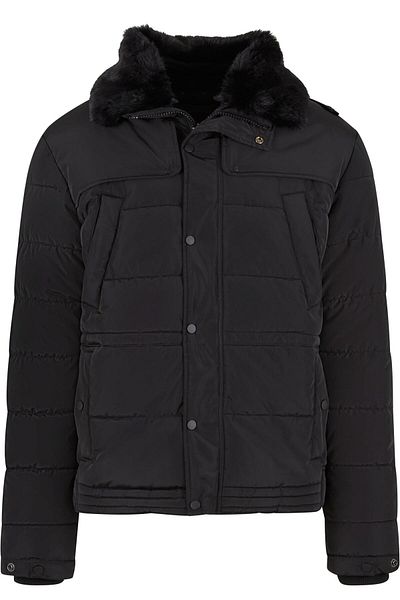 Urban Classics Pufferjacke mit abnehmbarem Pelzkragen