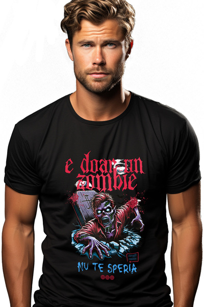StoryGift Romania Tricou Barbati E Doar Un Zombie Nu Te Sparia Mormant H4allo...