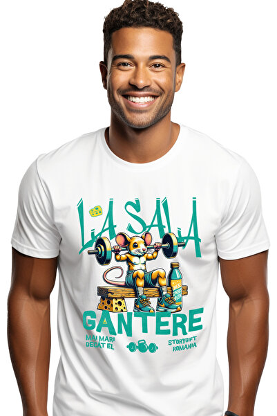 StoryGift Romania Tricou Barbati Hamster La Sala Cu Six-pack, Iubitorii De Sp...