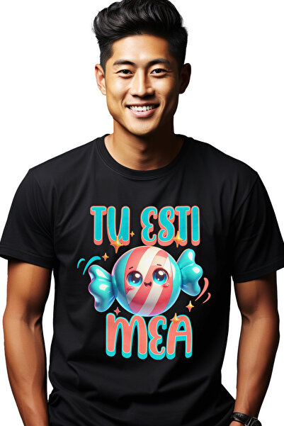 StoryGift Romania Tricou Barbati Tu Esti Bomboana Mea, Iubita, Dragoste Cu Im...