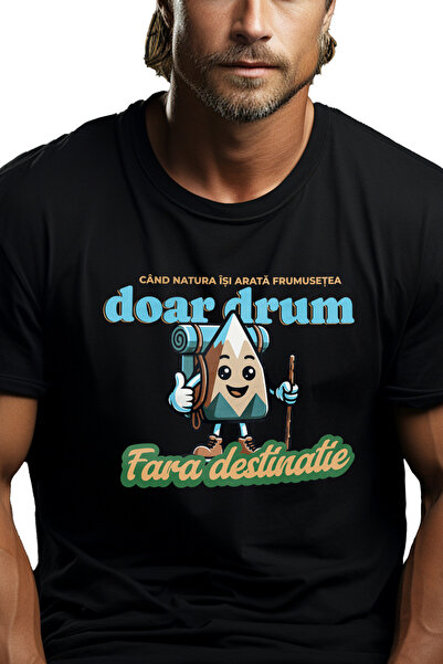 StoryGift Romania Tricou Barbati Doar Drum Fara Destinatii Calator In Lume Cu...