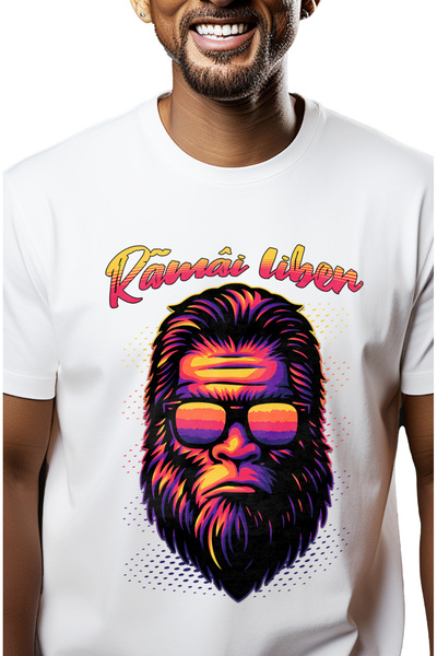 StoryGift Romania Tricou Barbati Gorila Cu Ochelari De Soare Rãmâi Liber Cu I...