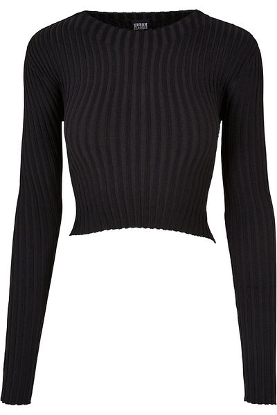 Urban Classics Damen Ladies Short Rib Knit Twisted Back Sweater