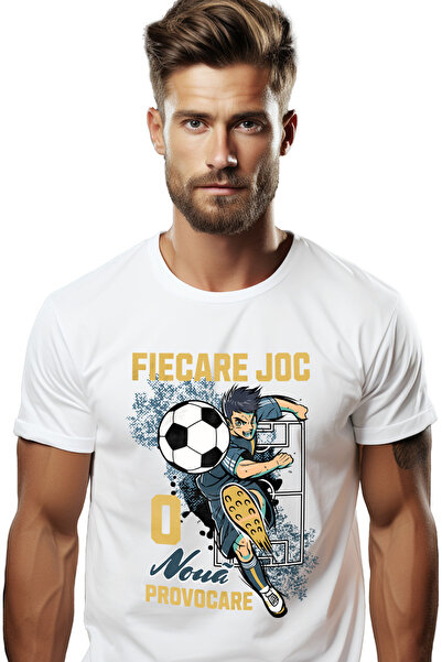 StoryGift Romania Tricou Barbati Fiecare Joc, O Noua Provocare! Sport Fotbal ...