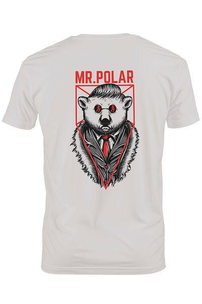 StoryGift Romania Tricou bărbătesc cu urs polar cu coafură, ochelari de soare în costum cu cravată, Textstg