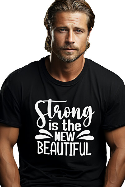StoryGift Romania Tricou bărbătesc cu mesajul „strong Is The New Beautiful” -...