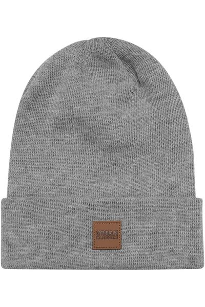 Urban Classics Unisex Synthetic Leatherpatch Long Beanie