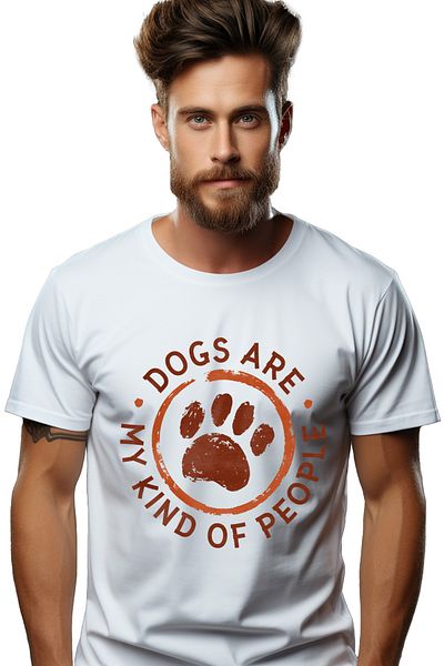 StoryGift Romania Men's T-shirt With Funny Message Dogs Are My Kind Of People, Cherry, Dangerous Dog, Love Stg