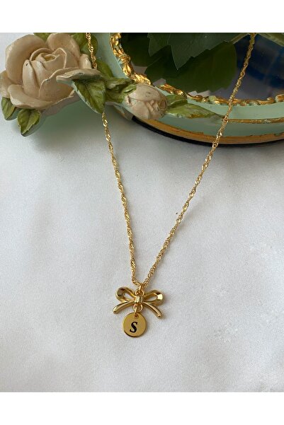 Asia by Leuvoié Asia By Leuvoie Altın Kaplama S Harfli Fiyonk Kolye