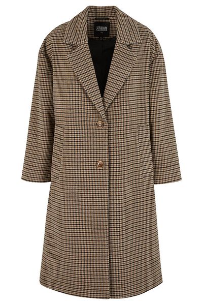 Urban Classics Ladies Oversized Plaid Coat