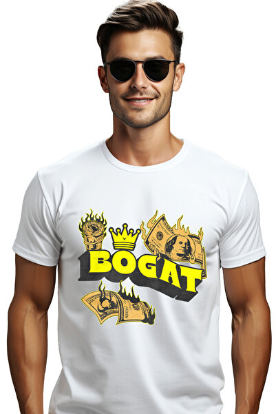 StoryGift Romania Tricou Barbati Bacnote De Bani In Flacari Text Bogat Cu Imp...