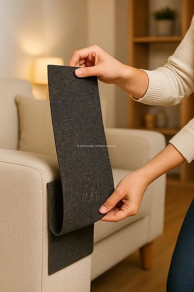 Busstier Self Adhesive Anthracite Color Cat Scratching Mat Seat Protector Pad Cushion