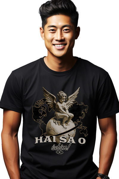 StoryGift Romania Tricou Barbati Inger Pe Planeta Hai Sa O Iubim Sa Avem Grij...